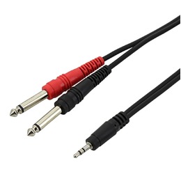 SWAMP Stereo 1/8" Mini-Jack to Dual 1/4" Cable